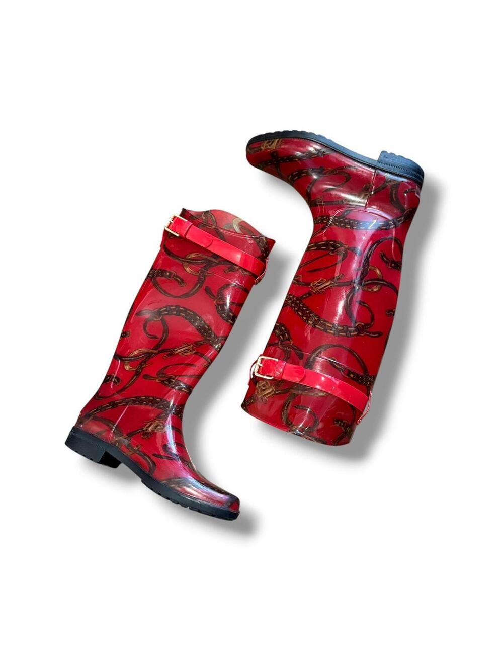 Horseshoe Belt Red Ralph Lauren Rain Boots